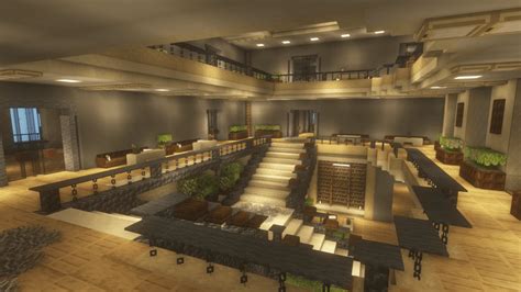 minecraft town hall interior.